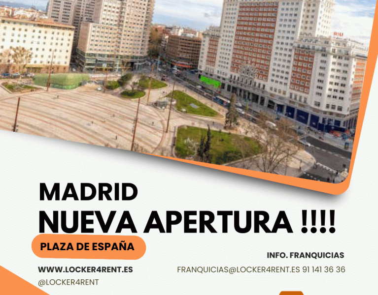 ¡Locker4Rent abre sus puertas en la Plaza de España de Madrid!